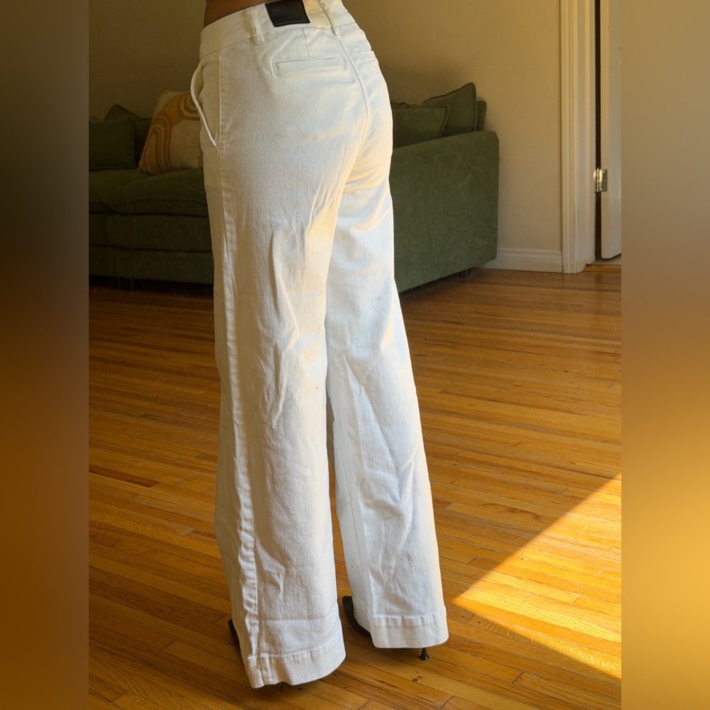 BCBGeneration White Wide-Leg Trousers - Picture 3 of 5